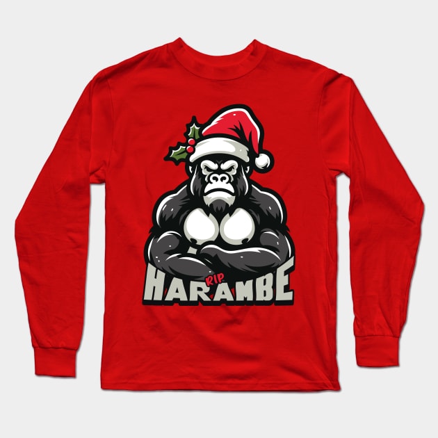 Rip Harambe Long Sleeve T-Shirt by Trendsdk